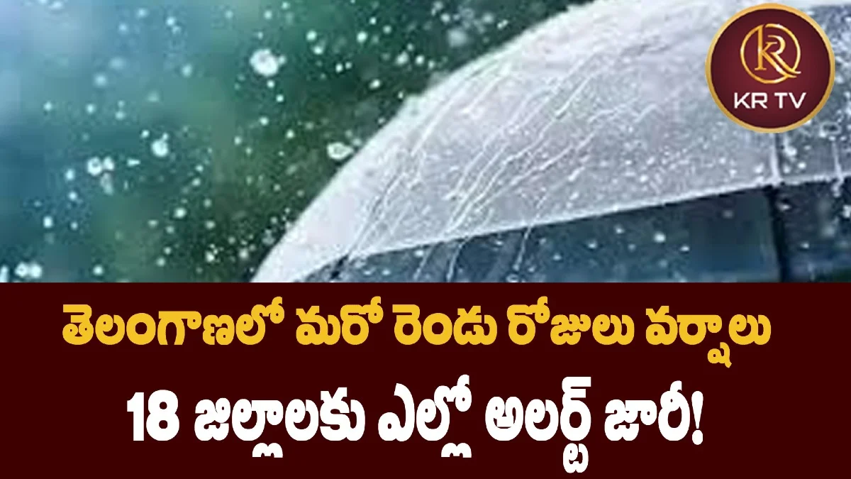 తెలంగాణలో మరో రెండు రోజులు వర్షాలు – 18 జిల్లాలకు ఎల్లో అలర్ట్ జారీ!